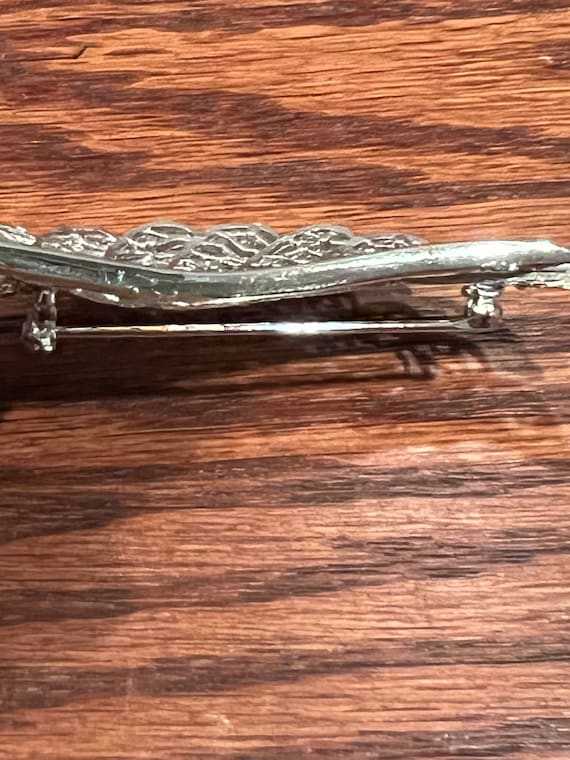 Vintage CoroCraft Filagree Leaf Brooch Pin Elegan… - image 8