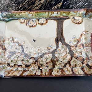 Countryside Rustic Hand Made Pottery Cracker Tray By Janet Ricuk One of A Kind Handmade Stoneware Ceramic image 10