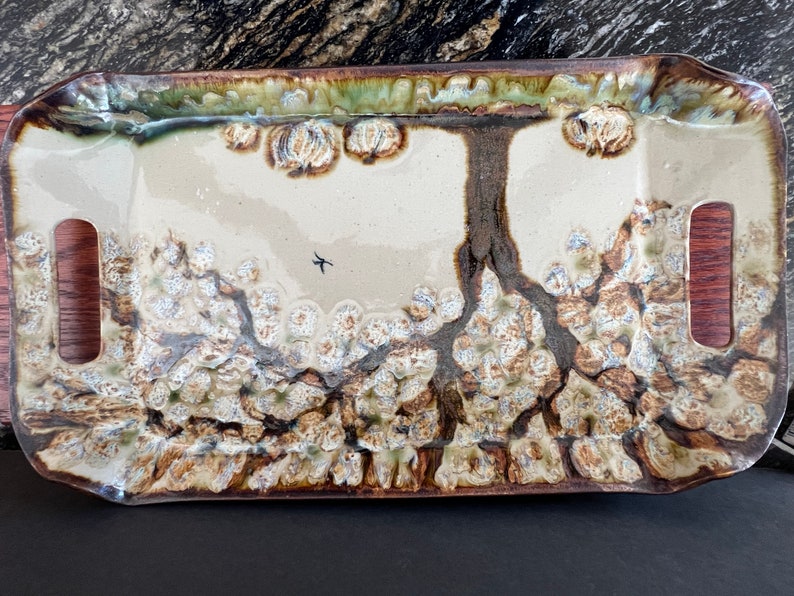 Countryside Rustic Hand Made Pottery Cracker Tray By Janet Ricuk One of A Kind Handmade Stoneware Ceramic image 10