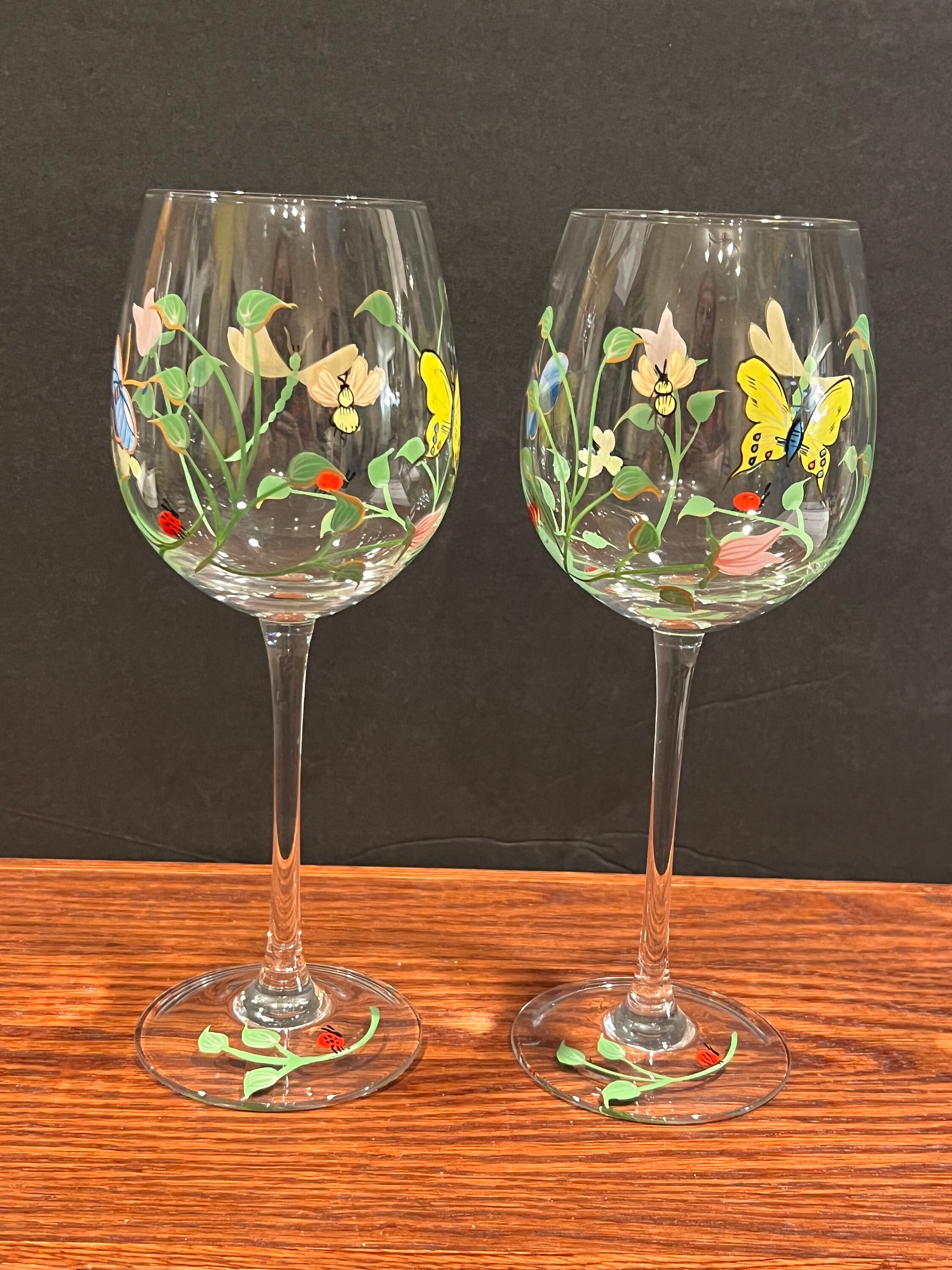 Lenox butterfly meadow wine cheap glasses