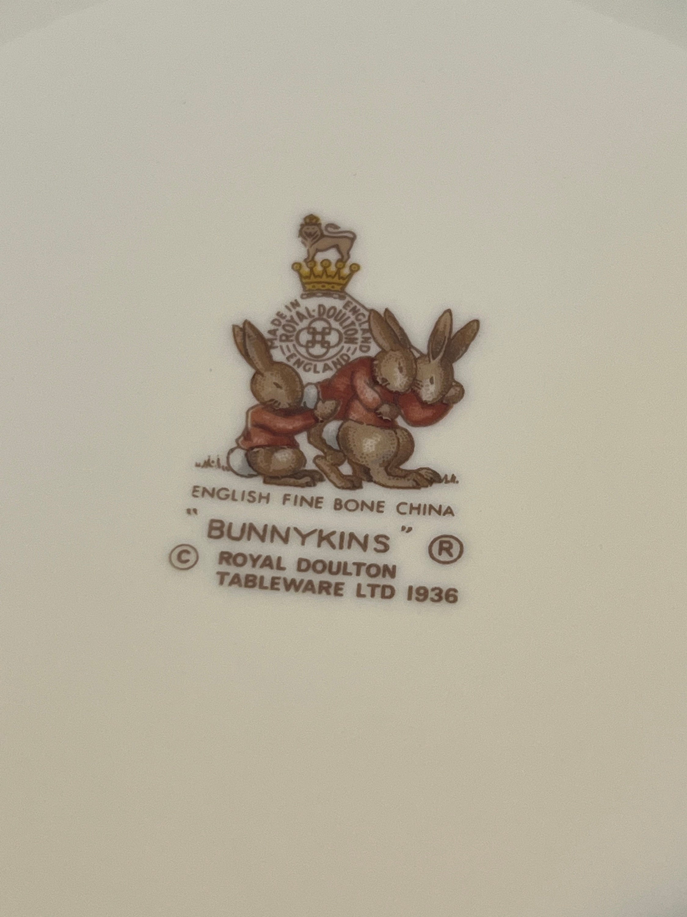 Vintage Royal Doulton Bunnykins Bowl & Tea Cup Set Design Tm Etsy