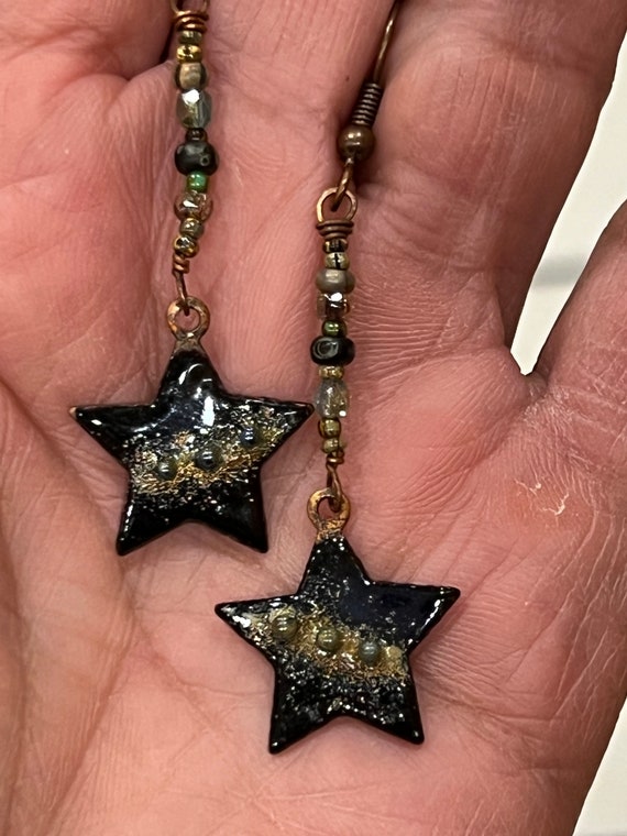 Star Handmade Drop Earrings Women Jewelry Pierced… - image 4