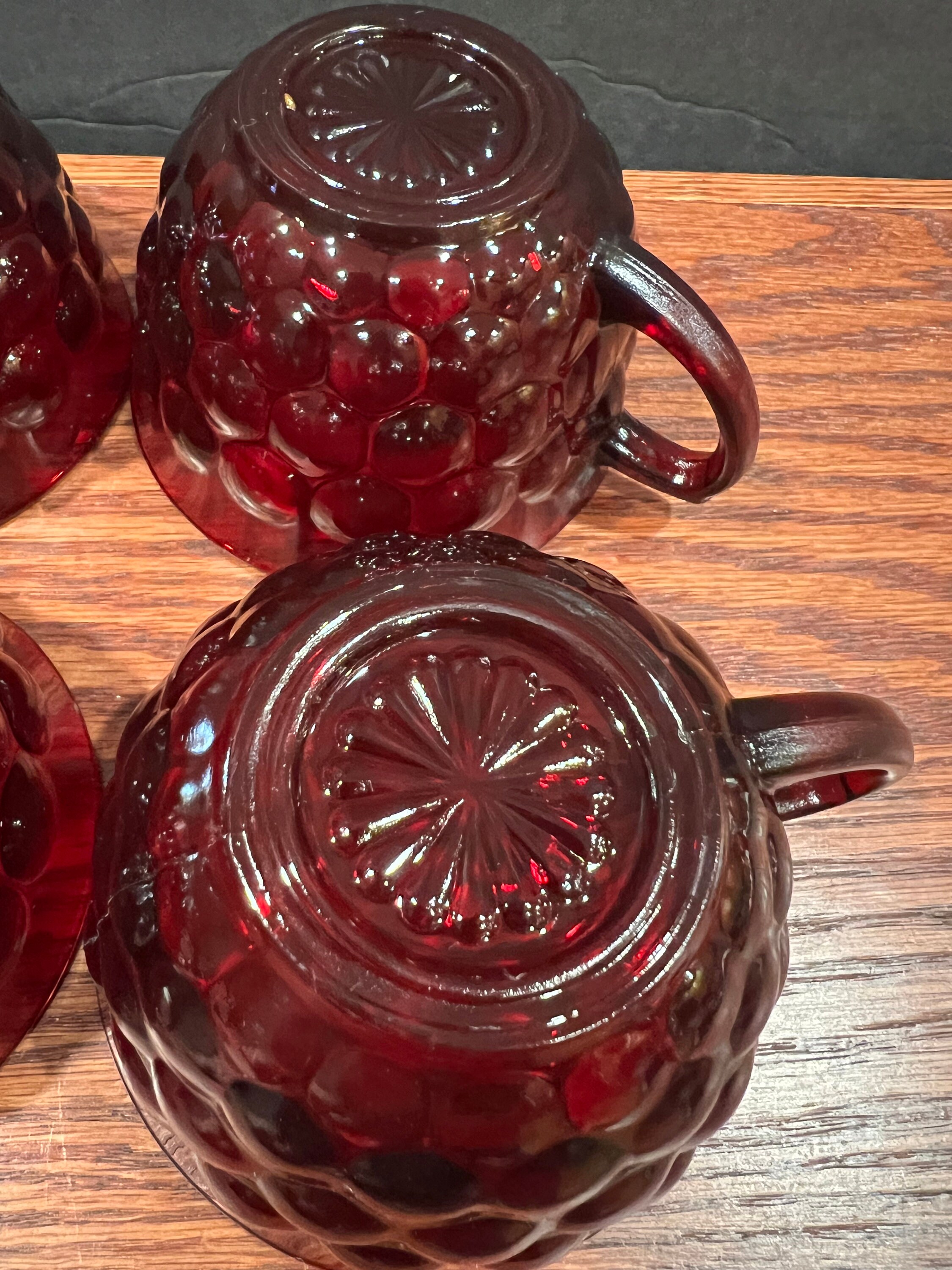 Anchor Hocking Royal Ruby Red Bubble Glass Cup – Vintage 1934-1965 ...