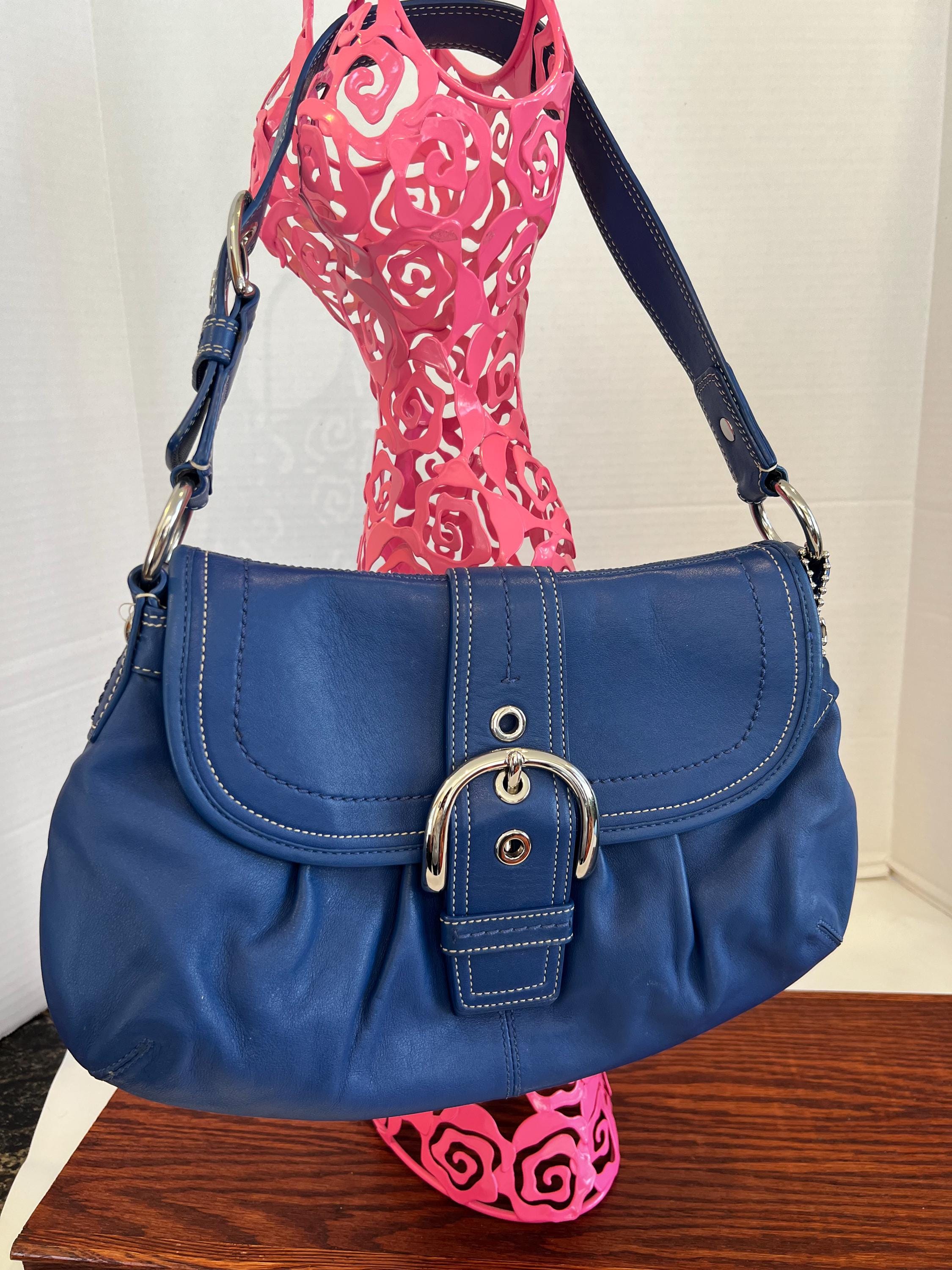 バッグ Coach soho shoulder bag Blue Soho Shoulder Bag - Coach - Cotton - Blue