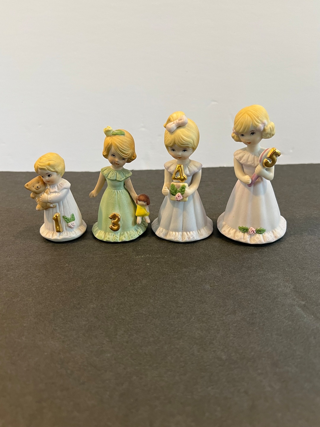 Vintage Enesco Growing Up Happy Birthday Girls Cake Toppers Vintage enesco growing up happy birthday girls cake toppers