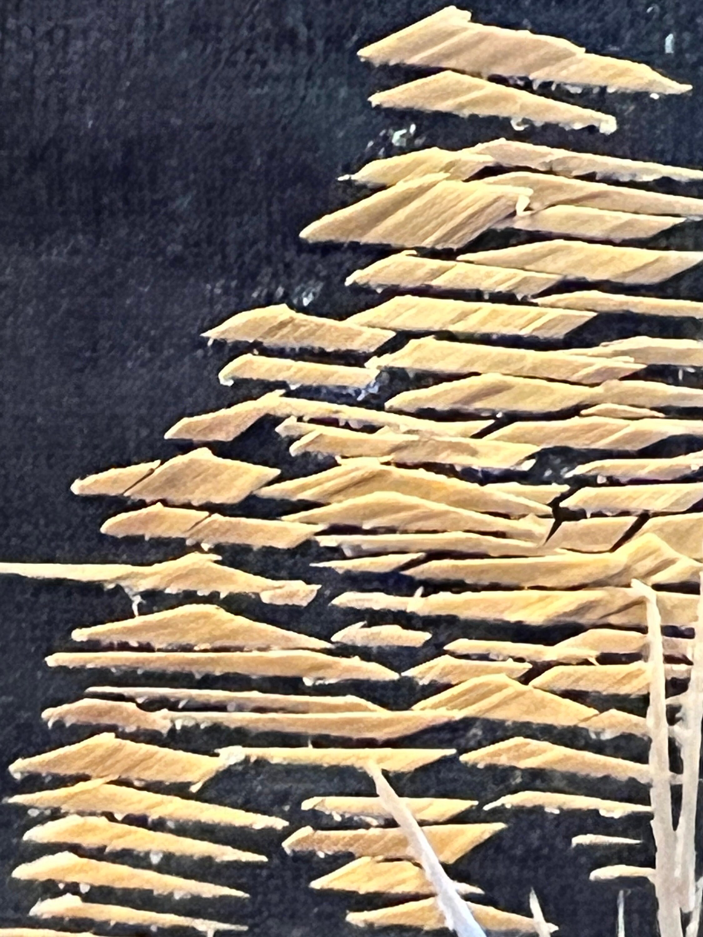 Vintage Rice Straw Art Asian Scene Oriental Wall Decor 2 Etsy