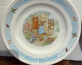 Wedgwood Peter Rabbit Plates – 8” Salad & 7” Birthday Plates, Fine