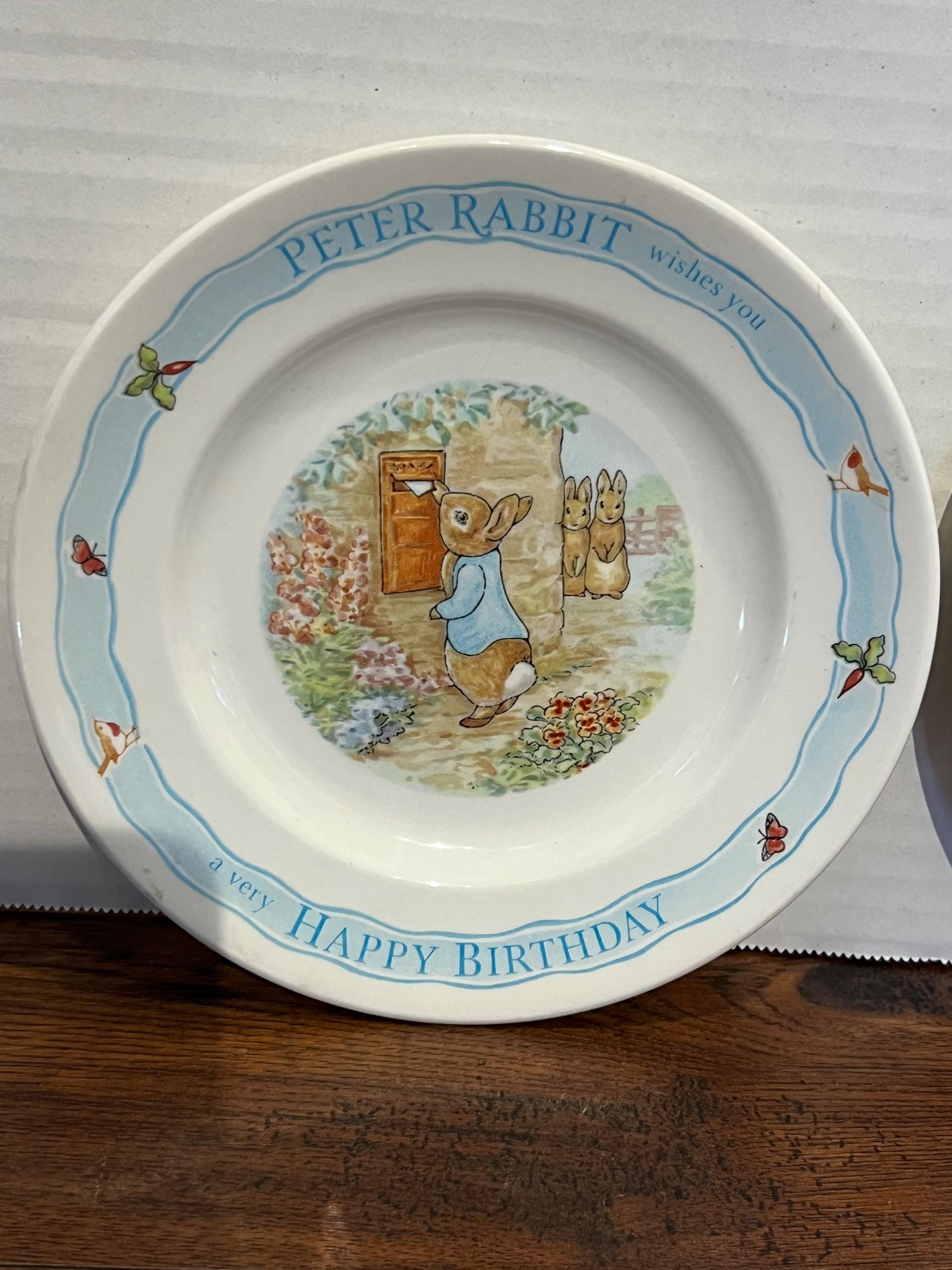 Wedgwood Peter Rabbit Plates – 8” Salad & 7” Birthday Plates, Fine