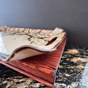 Countryside Rustic Hand Made Pottery Cracker Tray By Janet Ricuk One of A Kind Handmade Stoneware Ceramic image 5