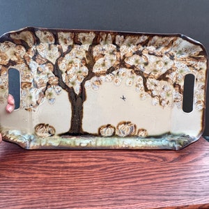 Countryside Rustic Hand Made Pottery Cracker Tray By Janet Ricuk One of A Kind Handmade Stoneware Ceramic image 2