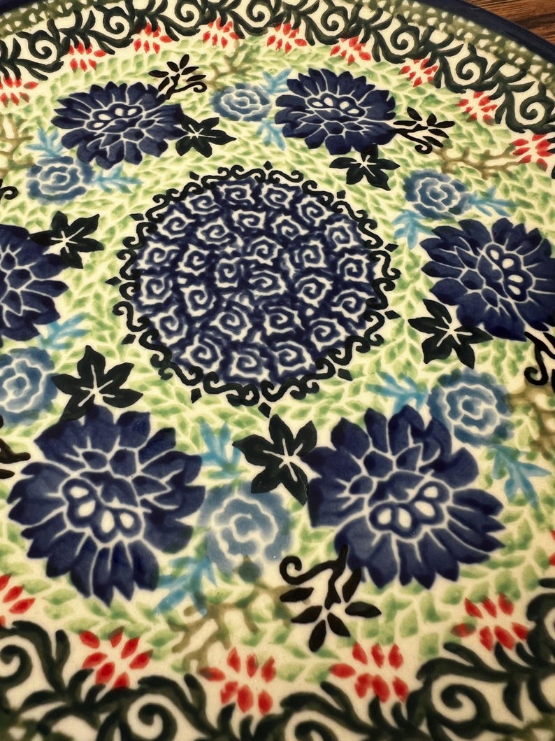 Hand Painted Vintage Polish Ceramic Plates by M.starzyk Colorful