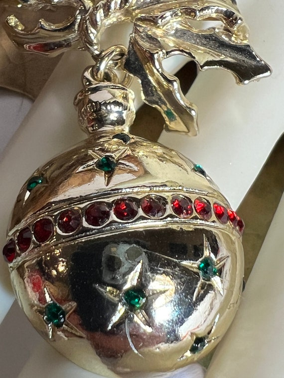 Vintage Dodds Christmas Ornament Rhinestone Gold … - image 10