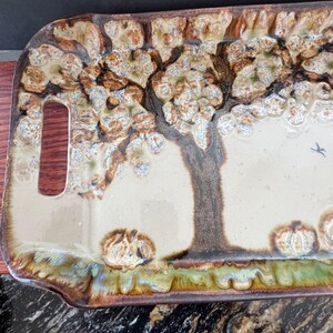 Countryside Rustic Hand Made Pottery Cracker Tray By Janet Ricuk One of A Kind Handmade Stoneware Ceramic image 3