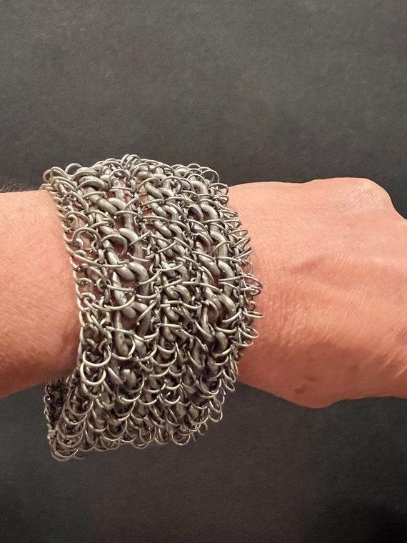 Viking Chainmaille Bracelet 8” Long Handmade Steel