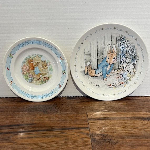 Wedgwood Peter Rabbit Plates – 8” Salad & 7” Birthday Plates, Fine