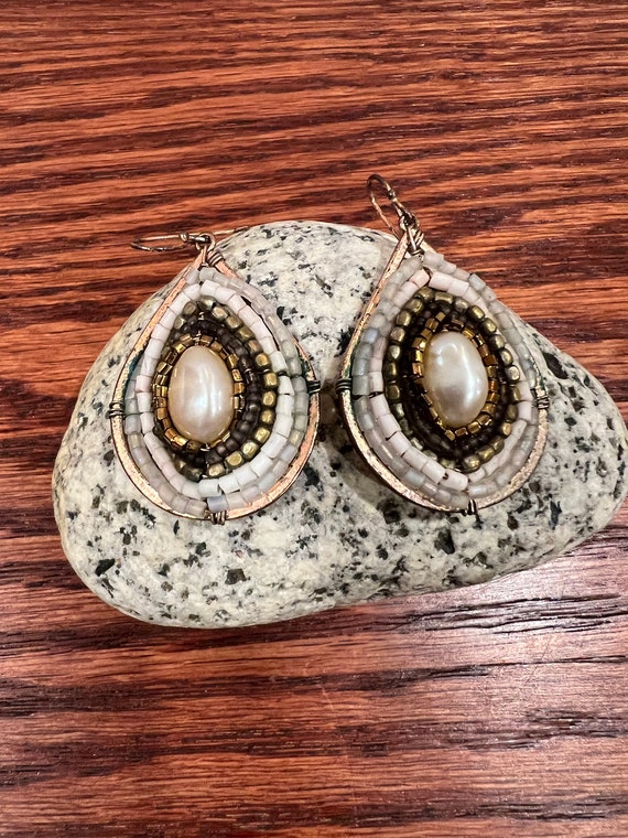 Handmade Teardrop Pearl Earrings: Unique Minimali… - image 7