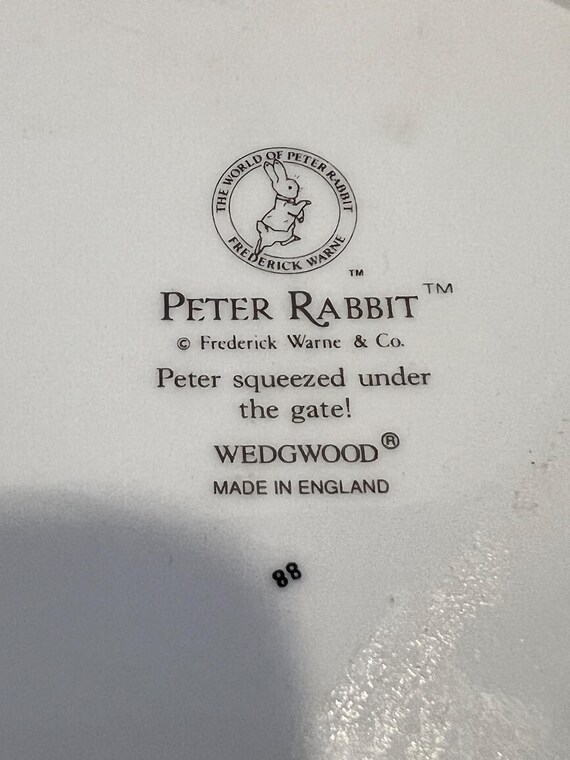 Wedgwood Peter Rabbit Plates – 8” Salad & 7” Birthday Plates, Fine