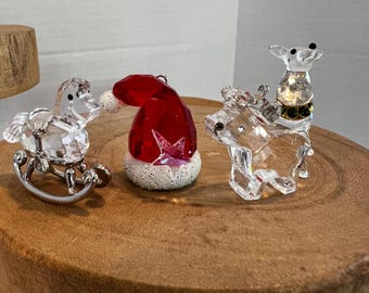 Vintage Swarovski Miniature Crystals Christmas Ornaments