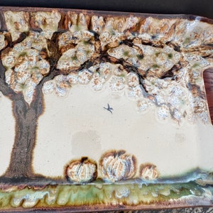 Countryside Rustic Hand Made Pottery Cracker Tray By Janet Ricuk One of A Kind Handmade Stoneware Ceramic image 4