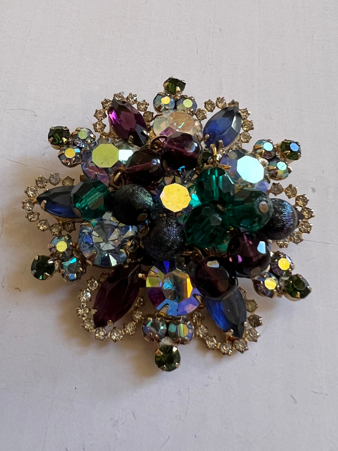 Vintage Brooch Delizza & Elster Juliana #1354 Cha Cha Has Halos