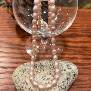 Genuine Pink Freshwater Pearl Necklace – 8&quot; Barbie Core Jewelry – Natural Cultured Pearls – Women’s Elegant Gift, Bridal & Youth Present