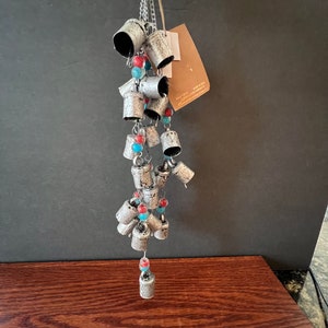 Vintage Bell Wind Chimes 4 Strands Aman Home Collection India Handmade