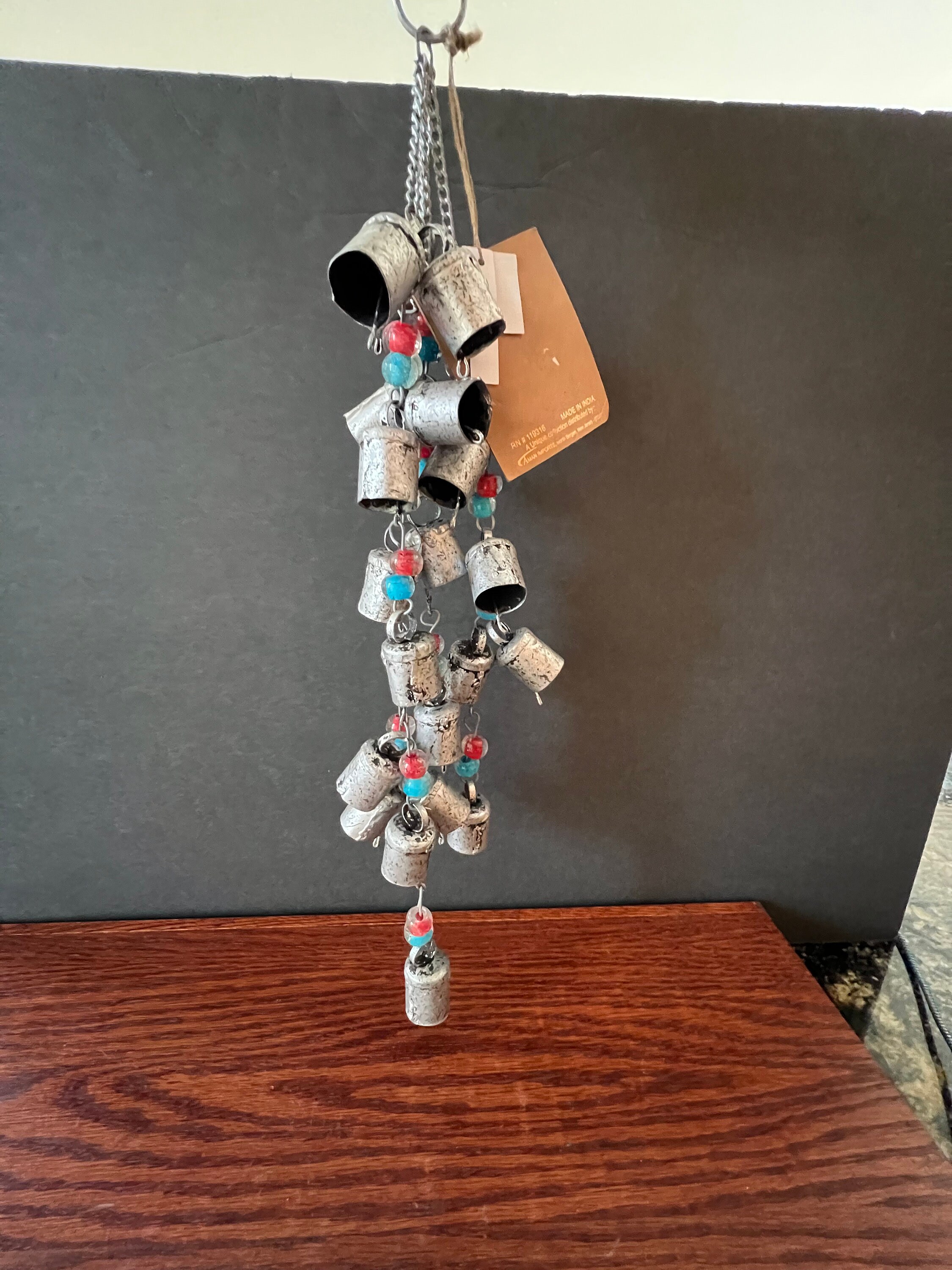 Vintage Bell Wind Chimes 4 Strands Aman Home Collection India Handmade