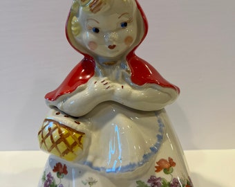 Vintage Little Red Riding Hood Cookie Jar By Regal China Pat Des No 135889 U.S.A.