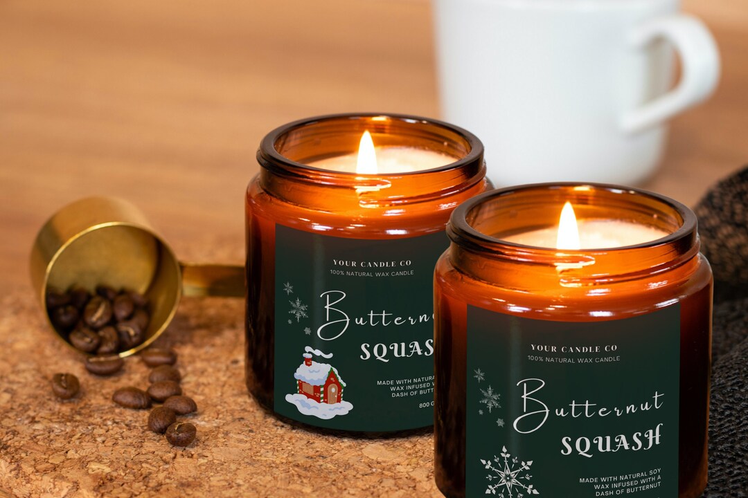 Christmas Candle Label Template Holiday Candle Label Etsy UK