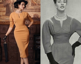Jacques Dress: Embrace Retro Glamour with this 1950s-Style Pencil Dress