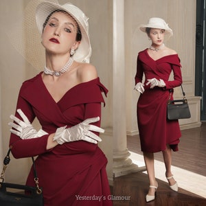 Veronica Irresistible One Shoulder Draped Dress with Design Collar - Perfect for Autumn/Winter!