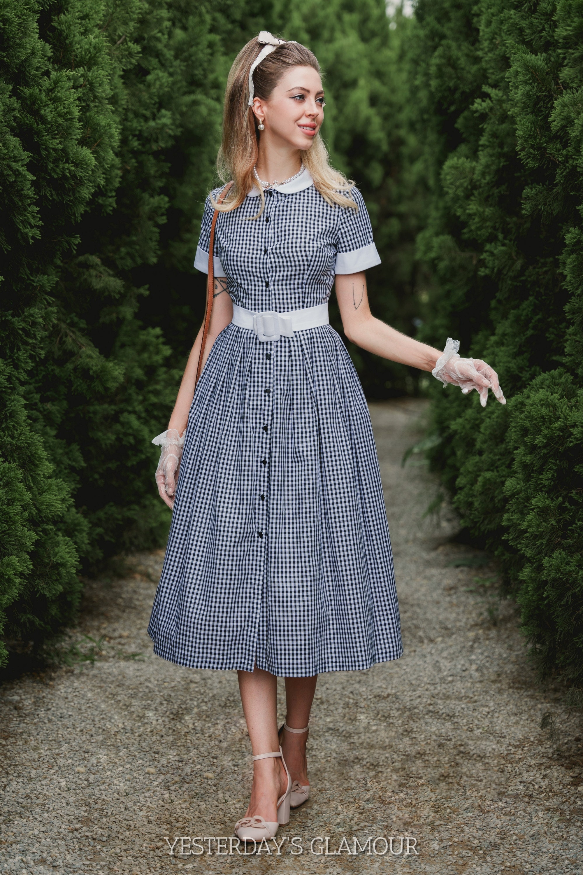 Susan Shirtwaist Checks Dress - 1950s Inspired Shirt Dress - Etsy