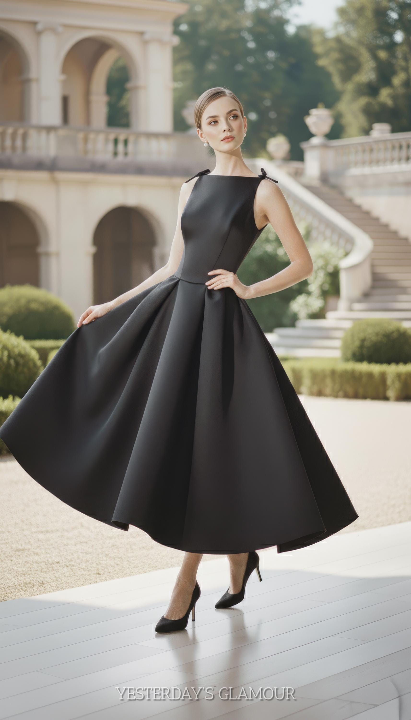 audrey hepburn inspired prom dress Audrey Hepburn Style Red Bow Strapless Prom Dresses 2022 A-Line / Princess  Sleeveless Backless Floor-Length / Long Prom Formal Dresses