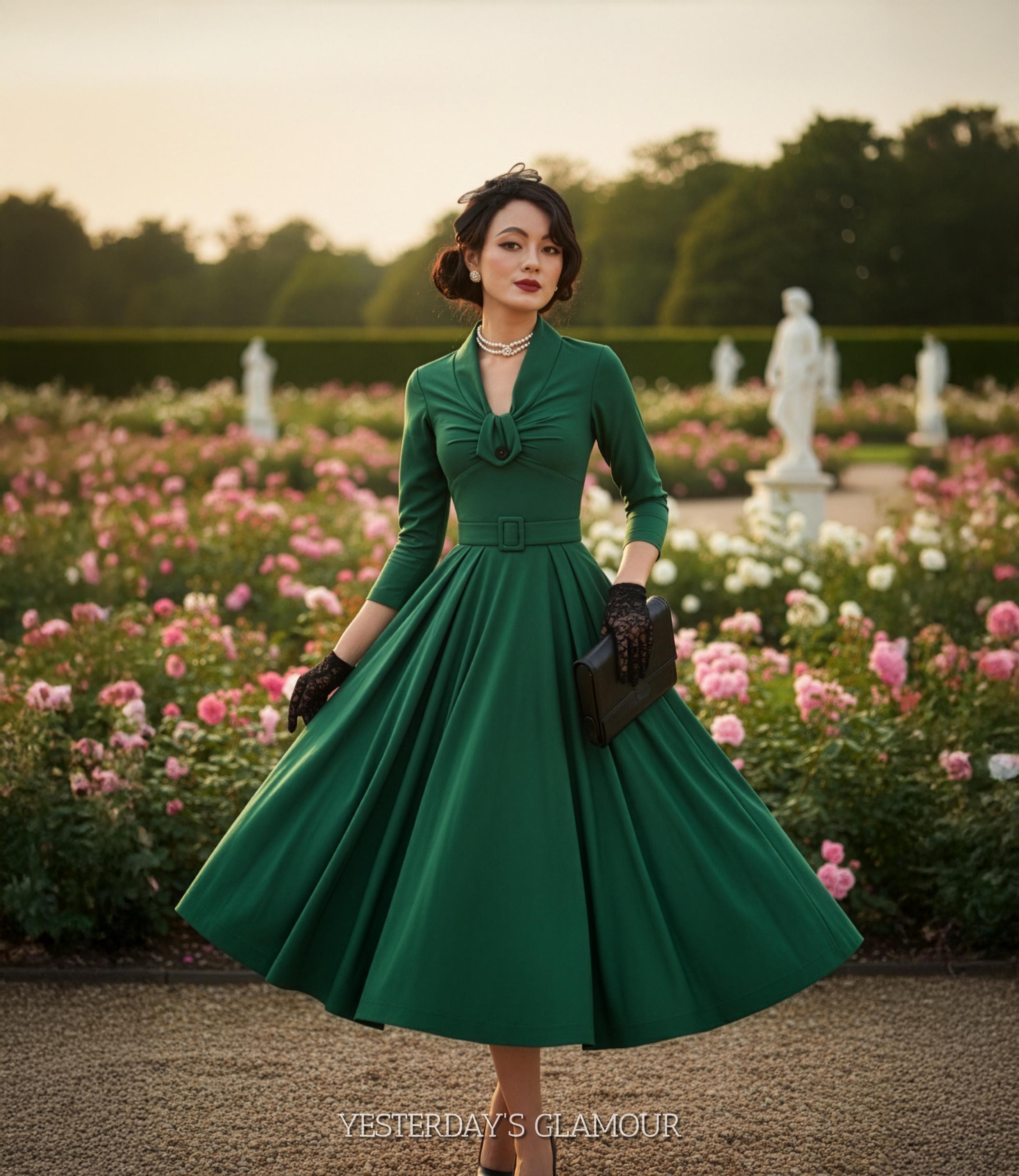 Emerald Swing Dress - Etsy