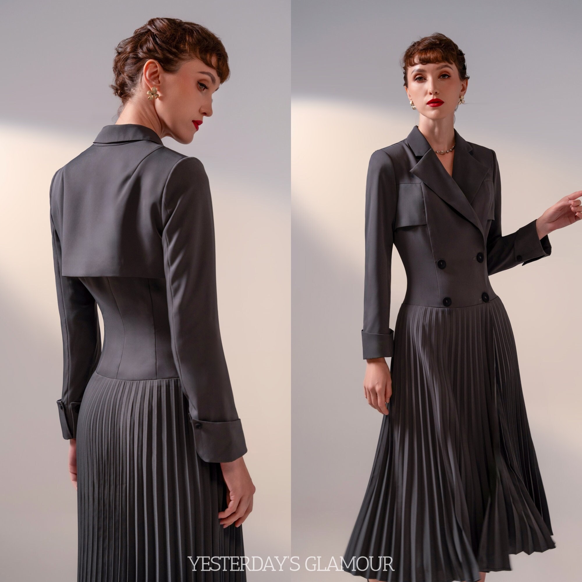 Pleated Back Coat - Etsy