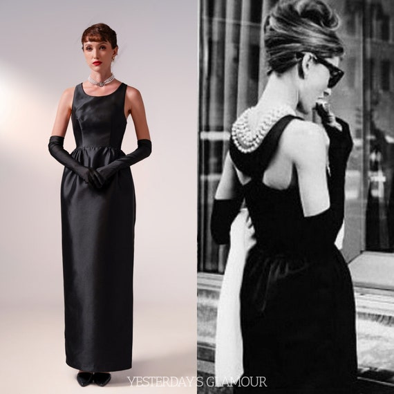 Sleeveless Black Evening Gown: Channel the Sophisticated Style of Breakfast  at Tiffany's - Etsy