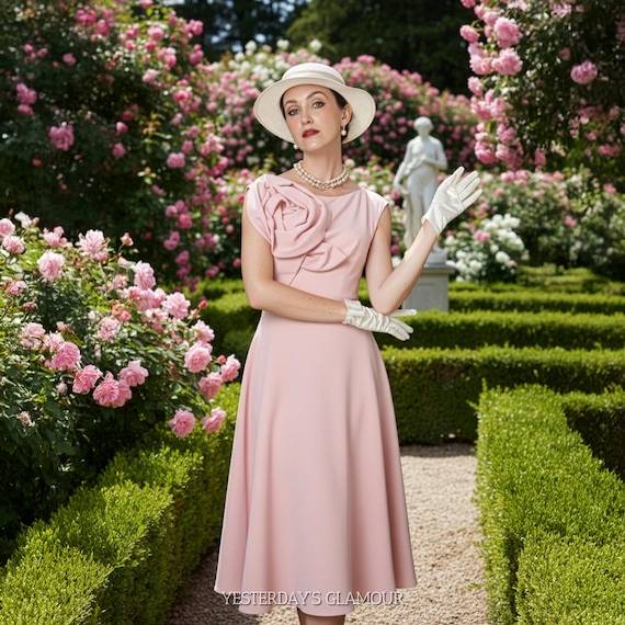 pink rose swing dress Sweet Rose Ruffles Strap Vintage Swing Maxi Dress Jolly Vintage