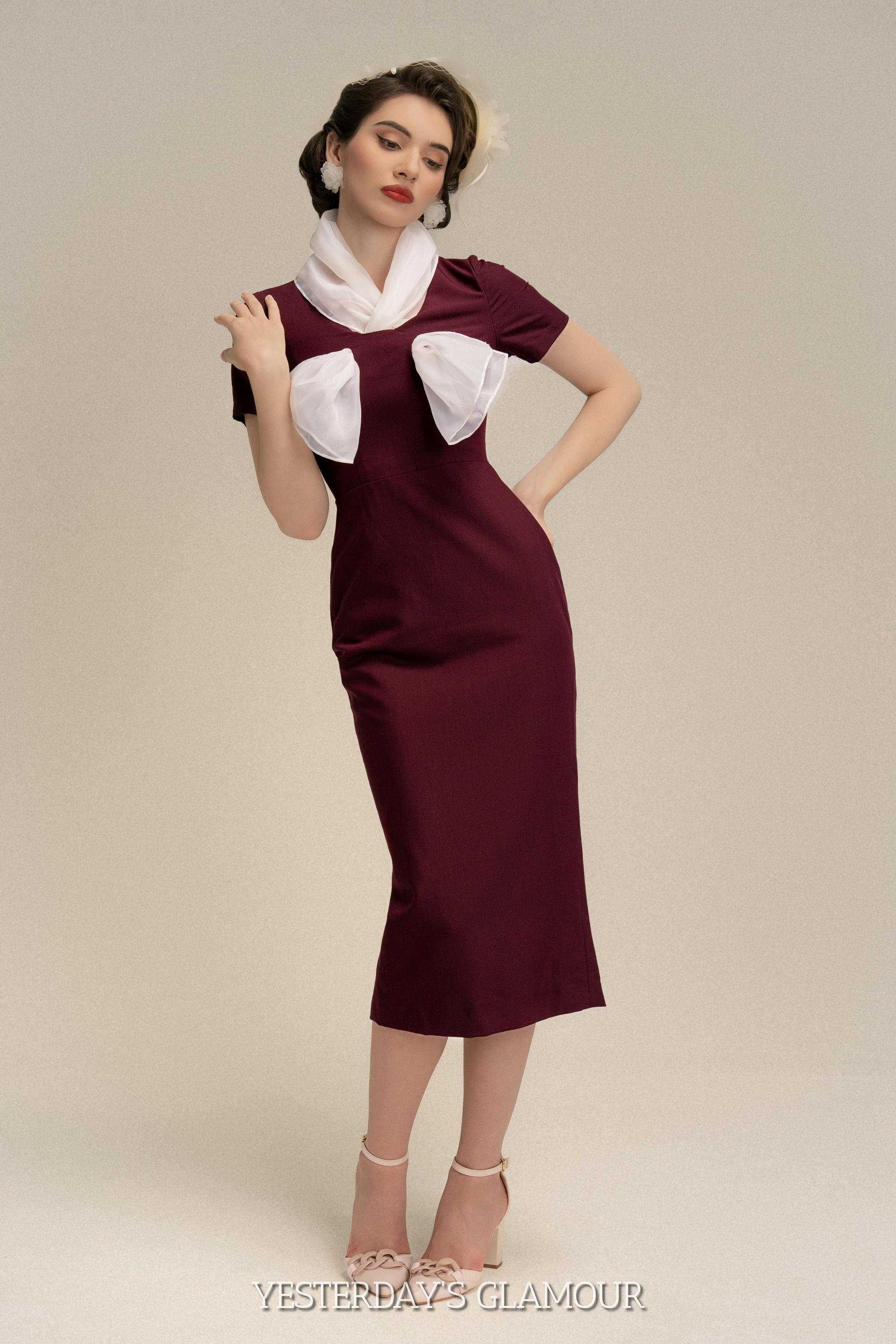 Kate Middleton Burgundy Coat Dress