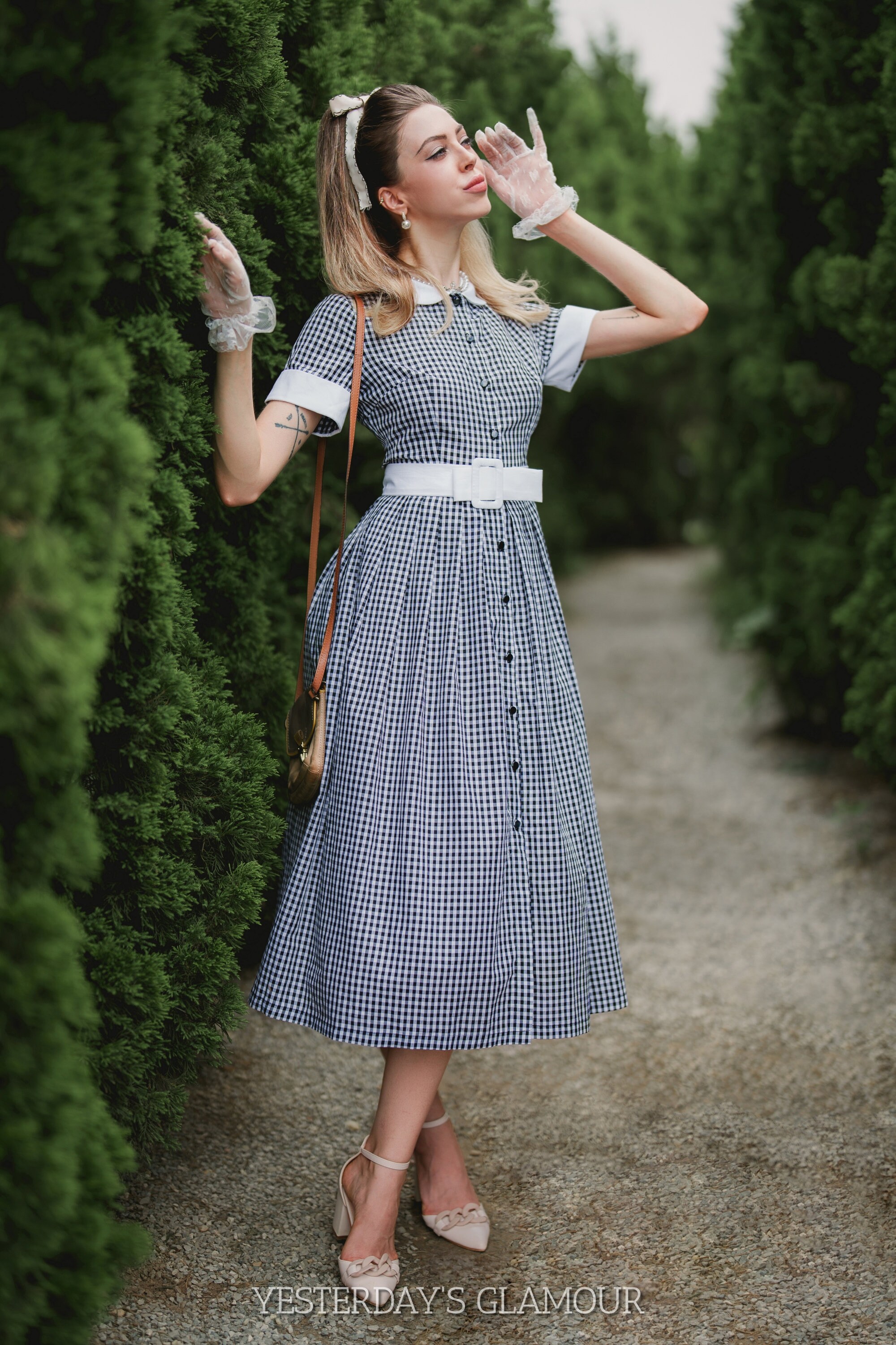Susan Shirtwaist Checks Dress - 1950s Inspired Shirt Dress