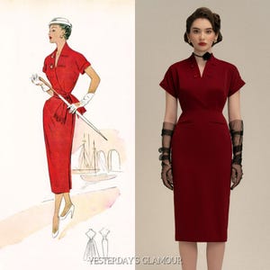 Erica High Neck Pencil Dress | 1950s, 1940s, Vintage-inspired Dress | Royal Ascot Dress | Made To Order Dress