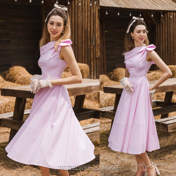 Spencer Swing Dress With One-shoulder Design - Made to Order Retro Inspired  - Etsy