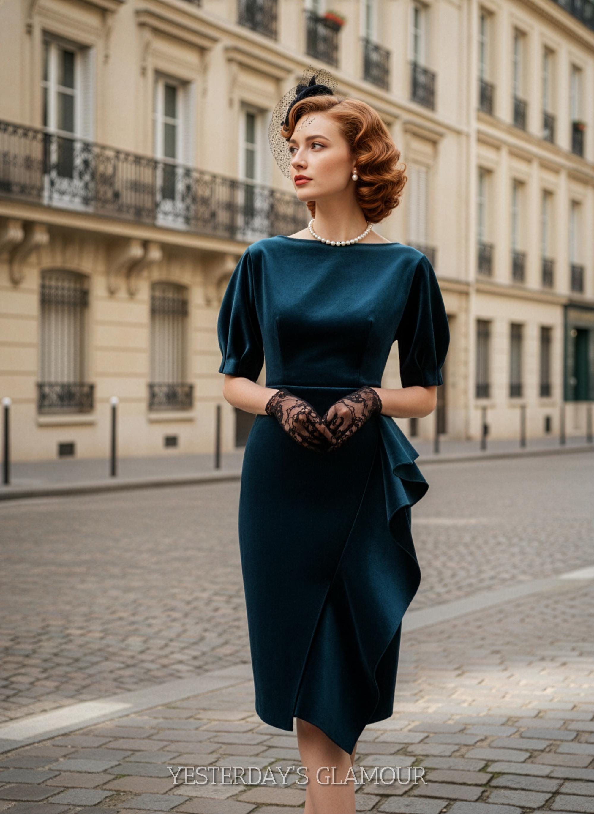 mid century modern cocktail dress Vintage