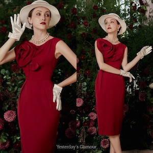 Celine Lady Rose Pencil Dress - The Tulip Shape for a Feminine Silhouette