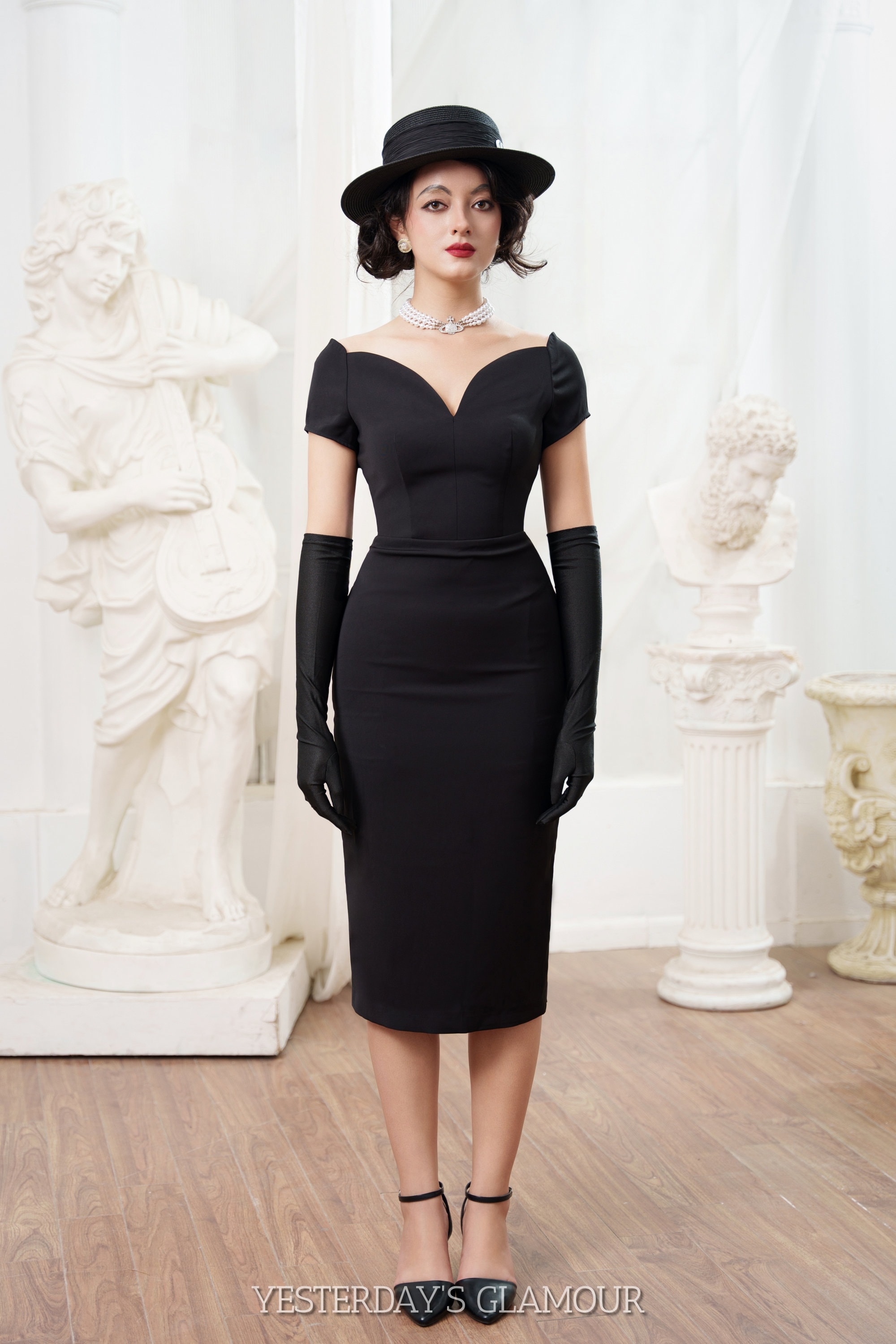 Elegant Sweetheart Neckline Pencil Dress - Timeless Grace Kelly Inspired Design Elegant Sweetheart Neckline Pencil Dress - Timeless Grace Kelly Inspired Design