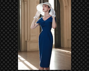 Bria Elegant Tulip Silhouette Dress with Structured Shoulder Design