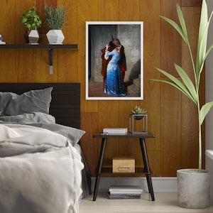 Printable Italian painting love Wall Art Print, Vintage Romanticism Painting, El Beso digital Kissing Wall Art, Romantic Art, Shabby pic