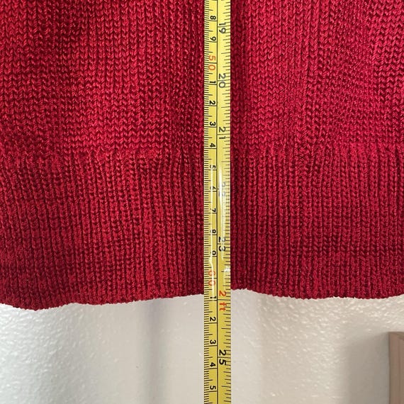 Vintage Red Angora Sweater Balloon Sleeves And Shoulder Pads View 6