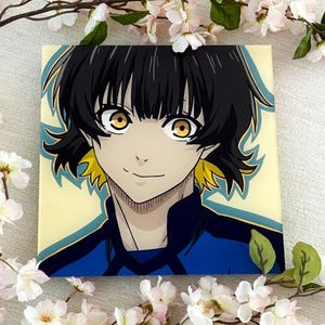 MeguBachi Plexi-Glass Painting | 8x8 | Anime Character Glass Art