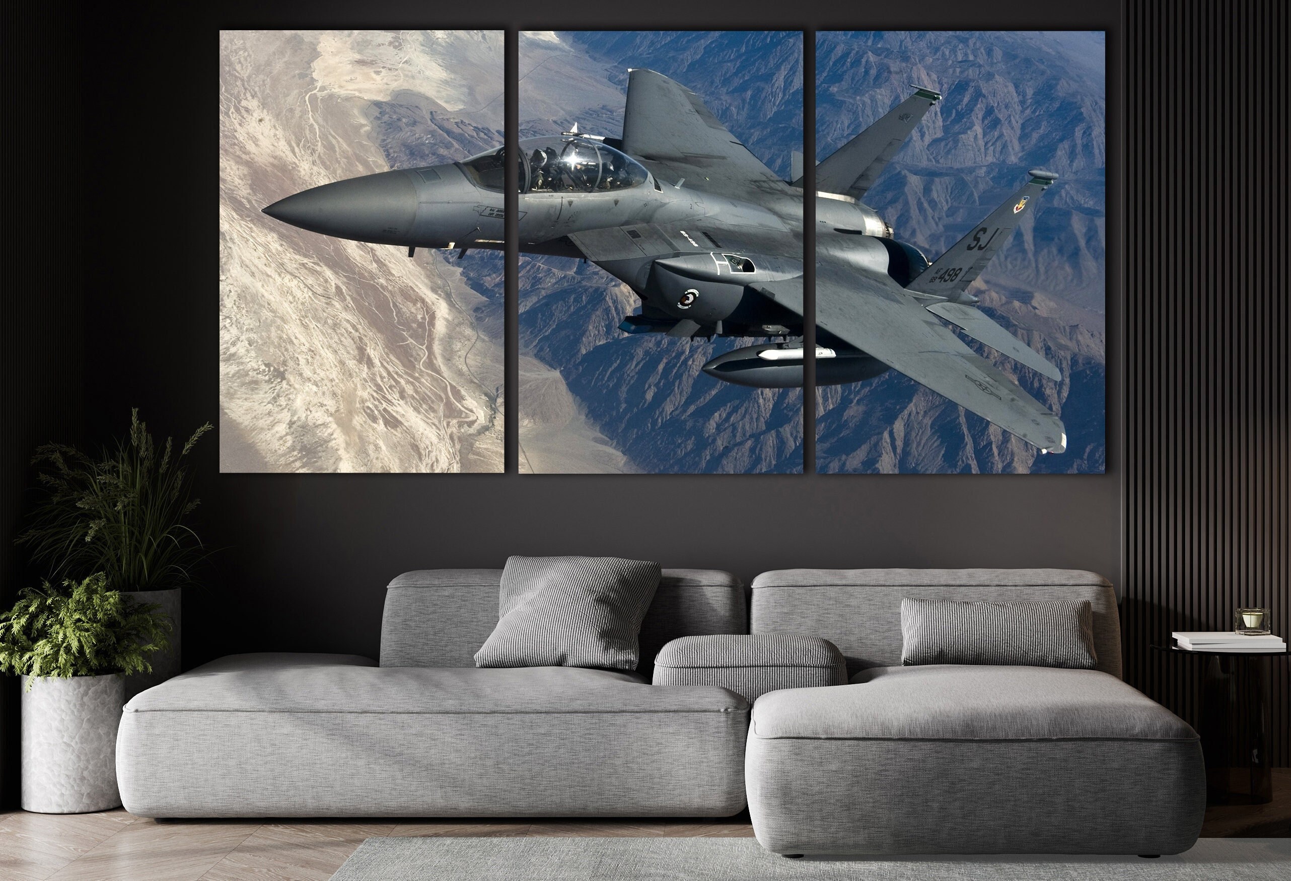 F15 Wall Decor Combat Aircraft Wall Print Fighter Wall Art Etsy