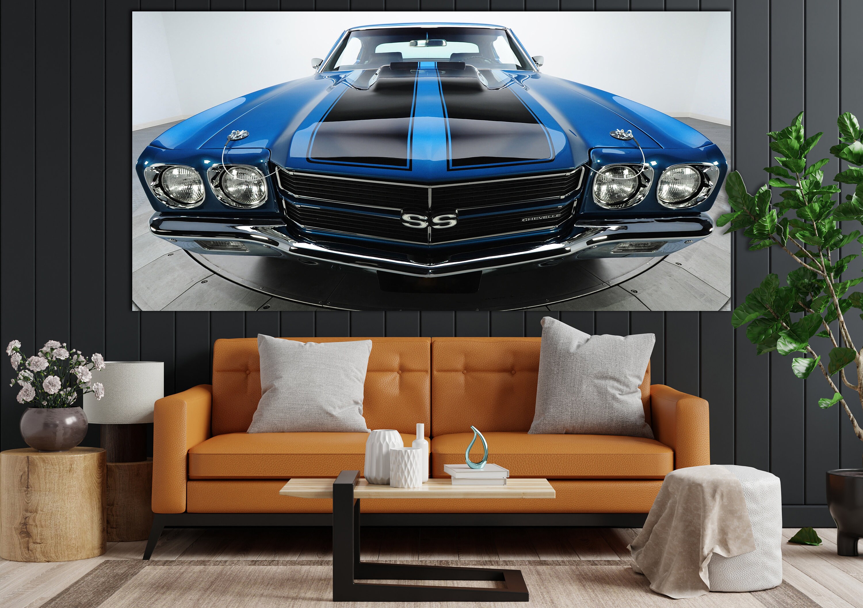 Chevrolet Wall Decor Chevelle Wall Art Huge Canvas Vintage Etsy